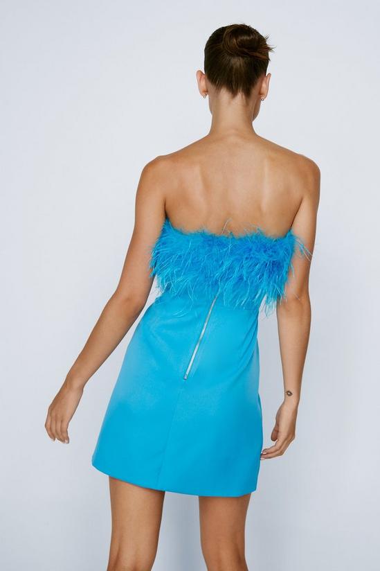 NastyGal Feather Trim Bandeau Mini Dress 4
