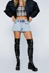 NastyGal Patent Wedge Thigh High Boots thumbnail 1