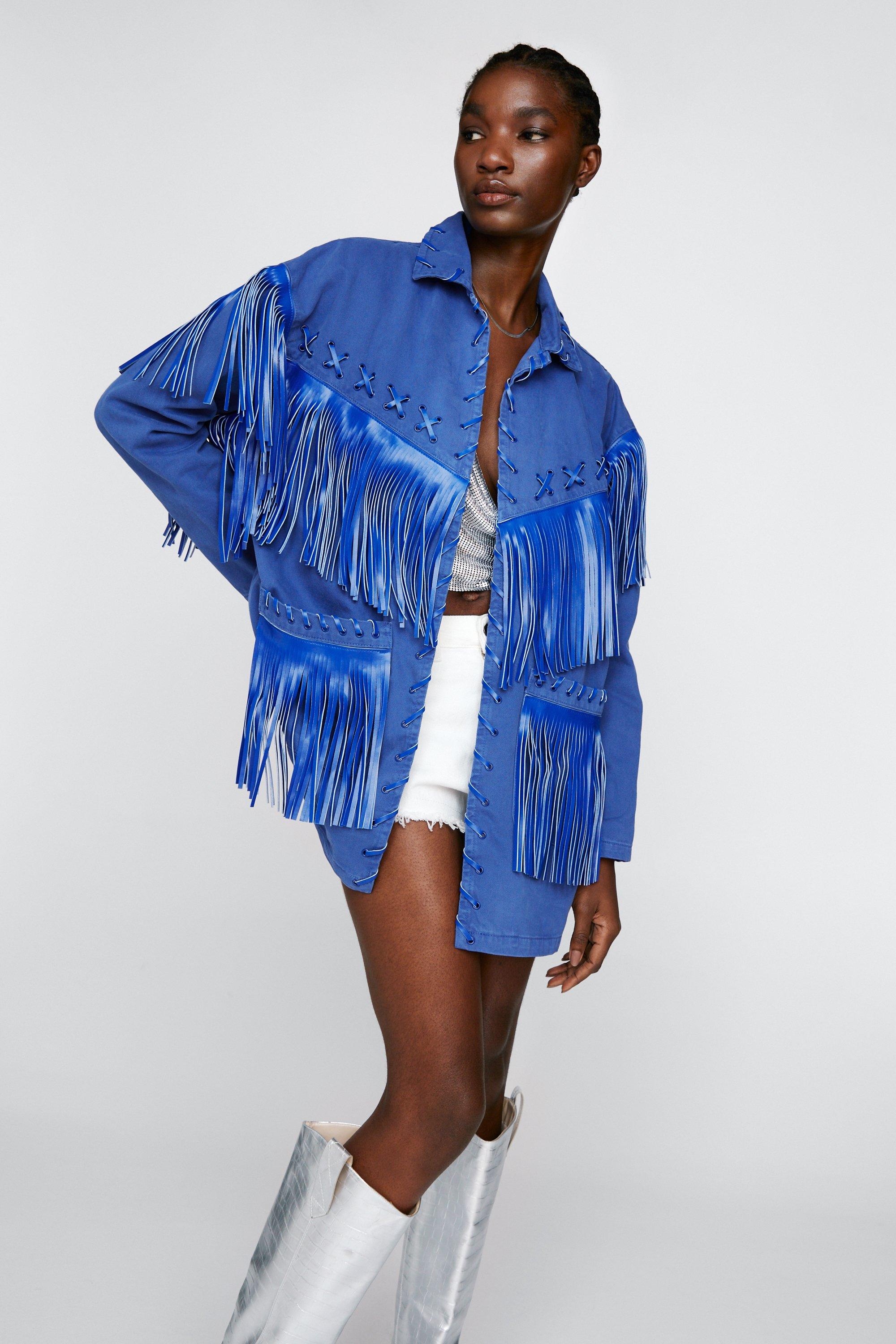 Boohoo fashion fringe jacket