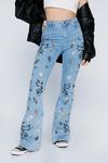 NastyGal Sequin Embroidered Flare Jean thumbnail 3