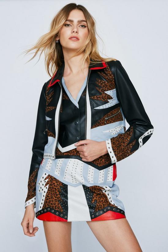 NastyGal Real Leather Leopard Jacket 1