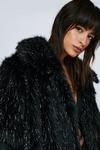 NastyGal Premium Glitter Faux Fur Coat thumbnail 2