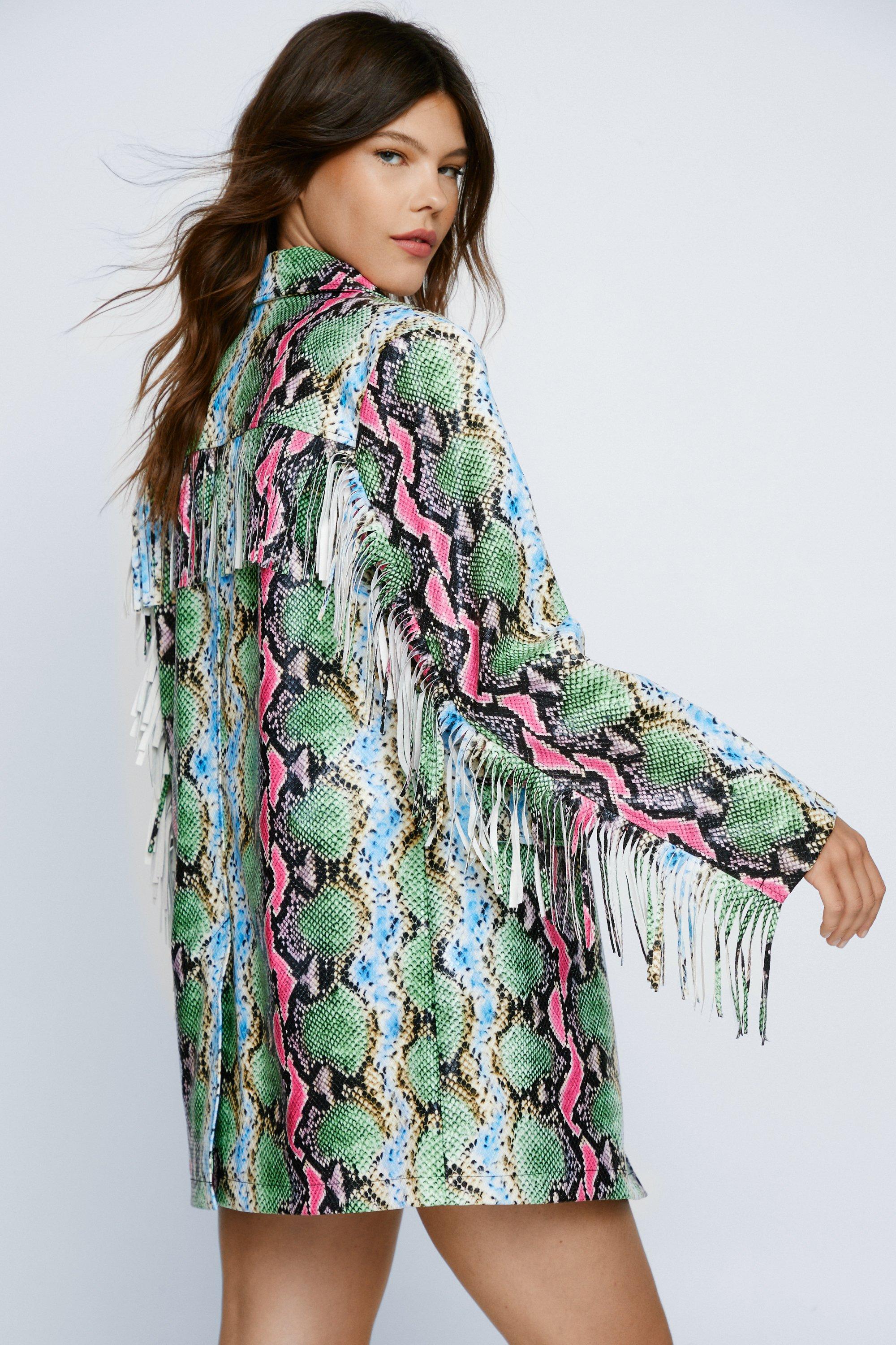 Boohoo snake print clearance jacket