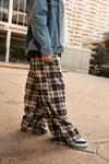 NastyGal Plus Size Check Tailored Wide Leg Trousers thumbnail 3