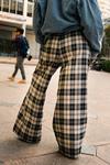 NastyGal Plus Size Check Tailored Wide Leg Trousers thumbnail 4