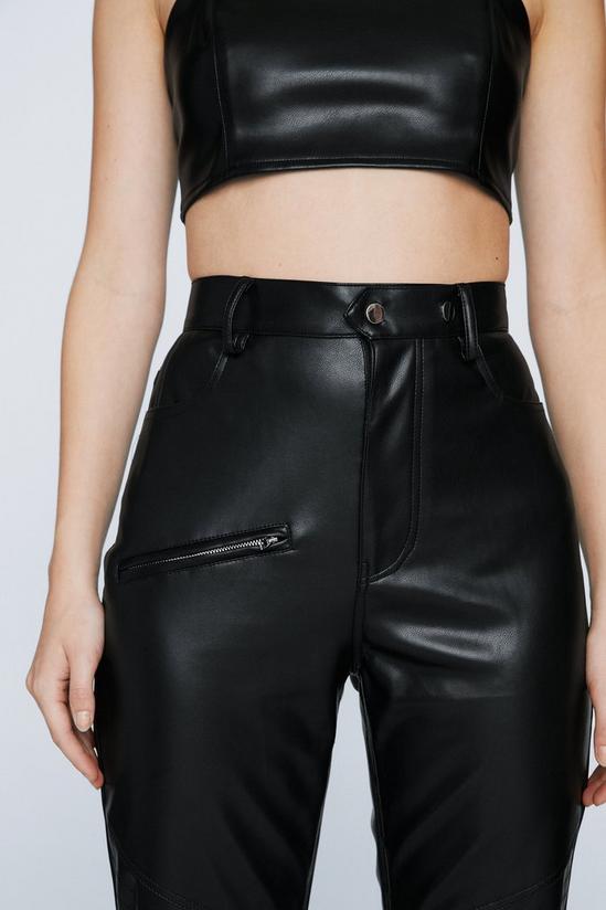 NastyGal Faux Leather Skinny Cargo Trouser 3
