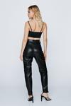 NastyGal Faux Leather Skinny Cargo Trouser thumbnail 4