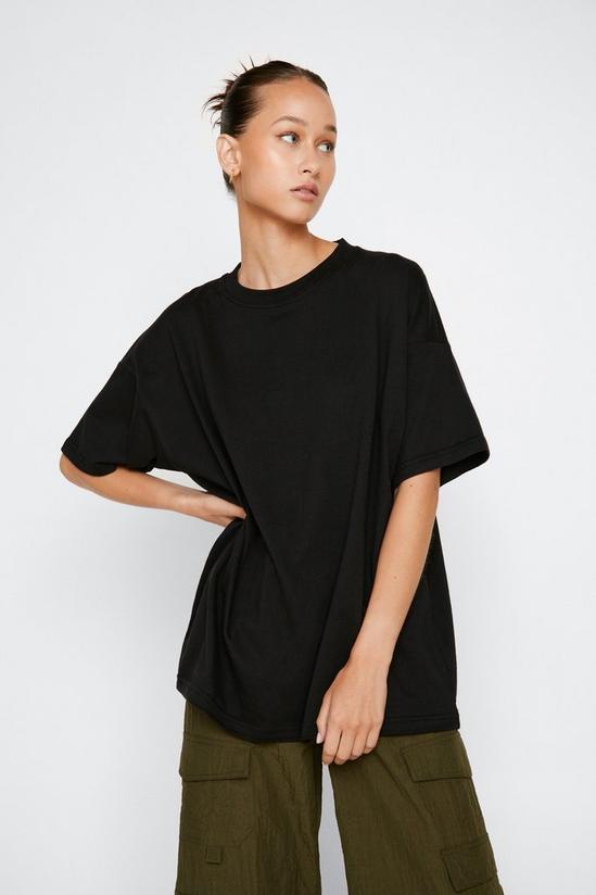 NastyGal Oversized Short Sleeve Cotton T-Shirt 2