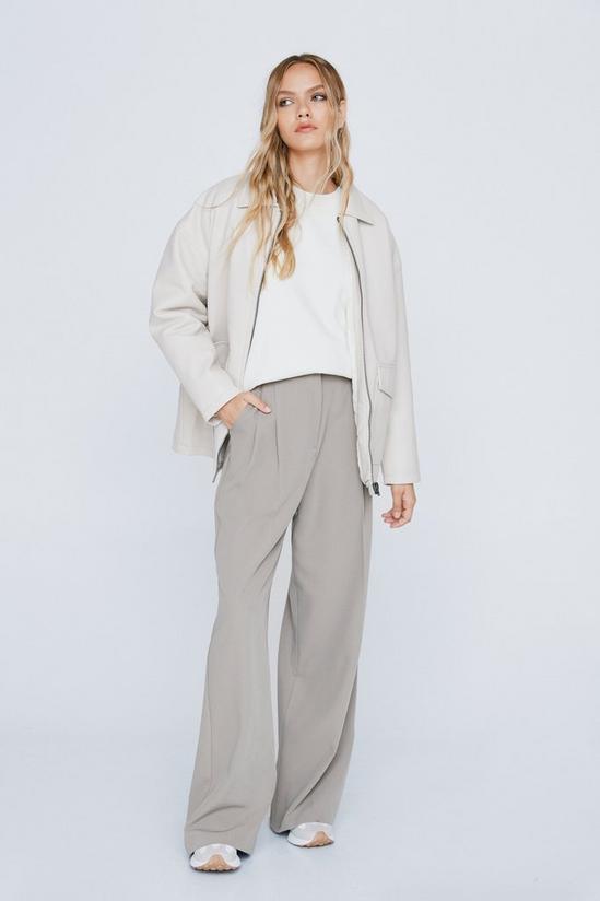 NastyGal Pleat Front Tailored Wide Leg Trousers 1
