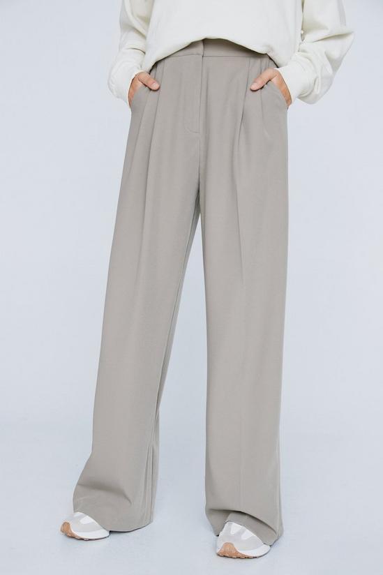 NastyGal Pleat Front Tailored Wide Leg Trousers 3