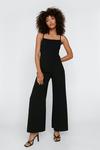 NastyGal Square Neck Strappy Jumpsuit thumbnail 1