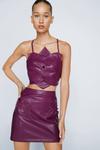 NastyGal Faux Leather Flower Top thumbnail 2