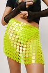 NastyGal Neon Disc Chainmail Sequin Mini Skirt thumbnail 4