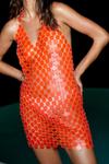NastyGal Neon Disc Chainmail Sequin Halter Mini Dress thumbnail 2