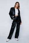 NastyGal Faux Leather Straight Leg Trousers thumbnail 1