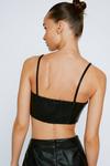 NastyGal Faux Leather Strappy Cropped Bralette thumbnail 4