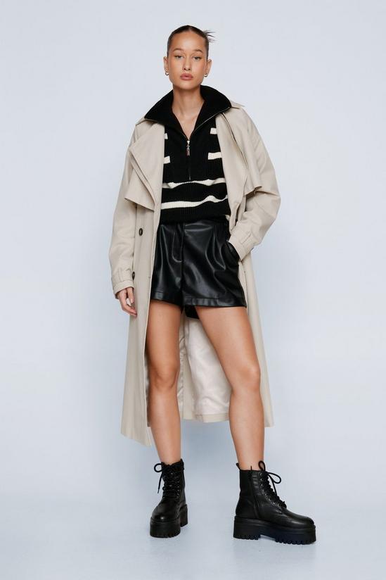 NastyGal Faux Leather High Waisted Shorts 2