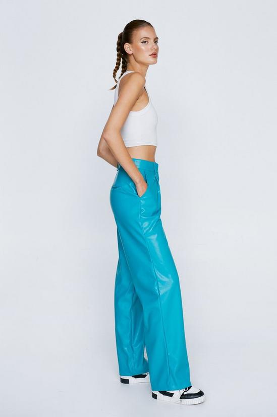 NastyGal Faux Leather Straight Leg Trousers 2