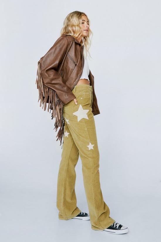 NastyGal Premium Star Placement Cord Flared Pants 2