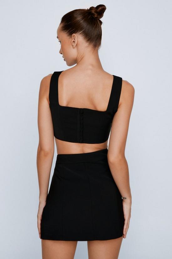 NastyGal Premium Tailored Co-ord Cropped Corset Top 4