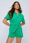 NastyGal Towelling Belted Cover Up Playsuit thumbnail 1