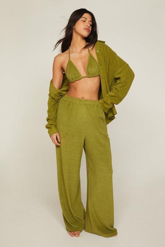 NastyGal Toweling Shirt 3 Piece Cover Up Set 3