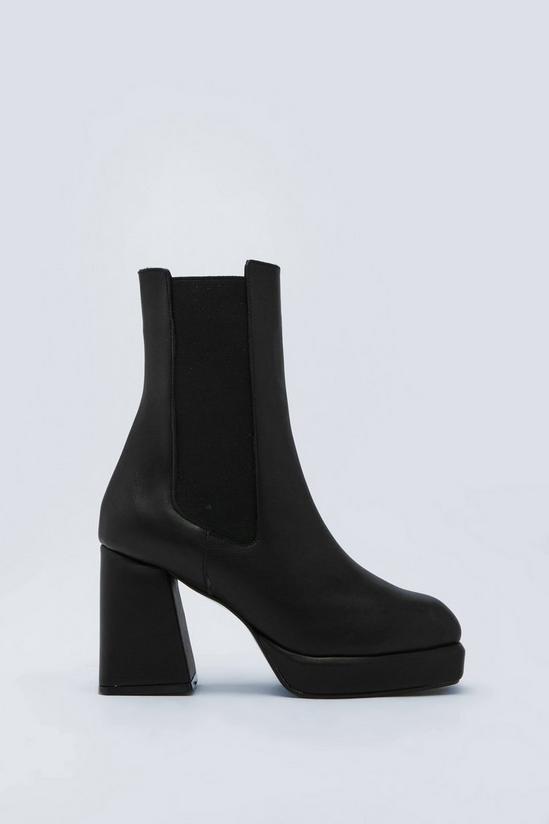 NastyGal Faux Leather Platform Chelsea Boots 3
