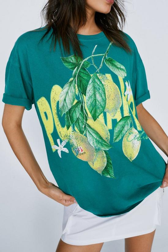 NastyGal Positano Graphic Oversized T-Shirt 1