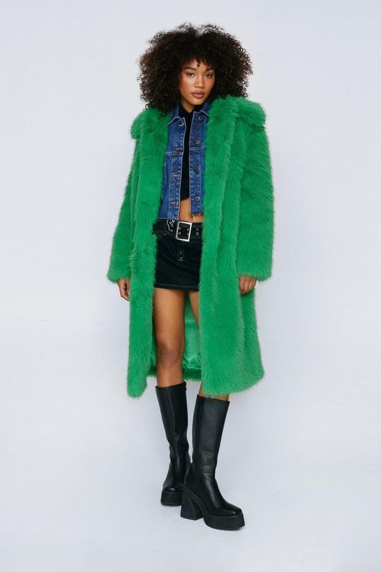 NastyGal Premium Faux Fur Oversized Coat 1