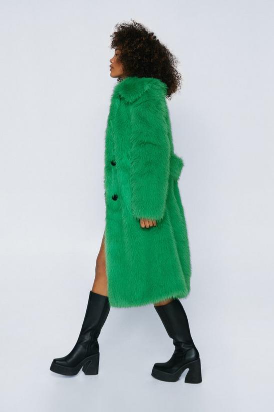 NastyGal Premium Faux Fur Oversized Coat 2
