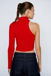 NastyGal Knitted High Neck One Sleeve Top thumbnail 4