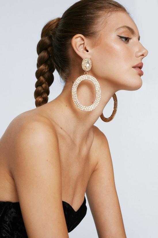 NastyGal Embellished Drop Circle Earring 1