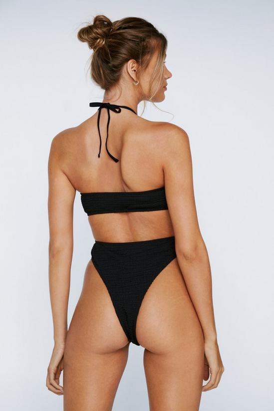 NastyGal Crinkle Chain Halterneck Cut Out Swimsuit 4