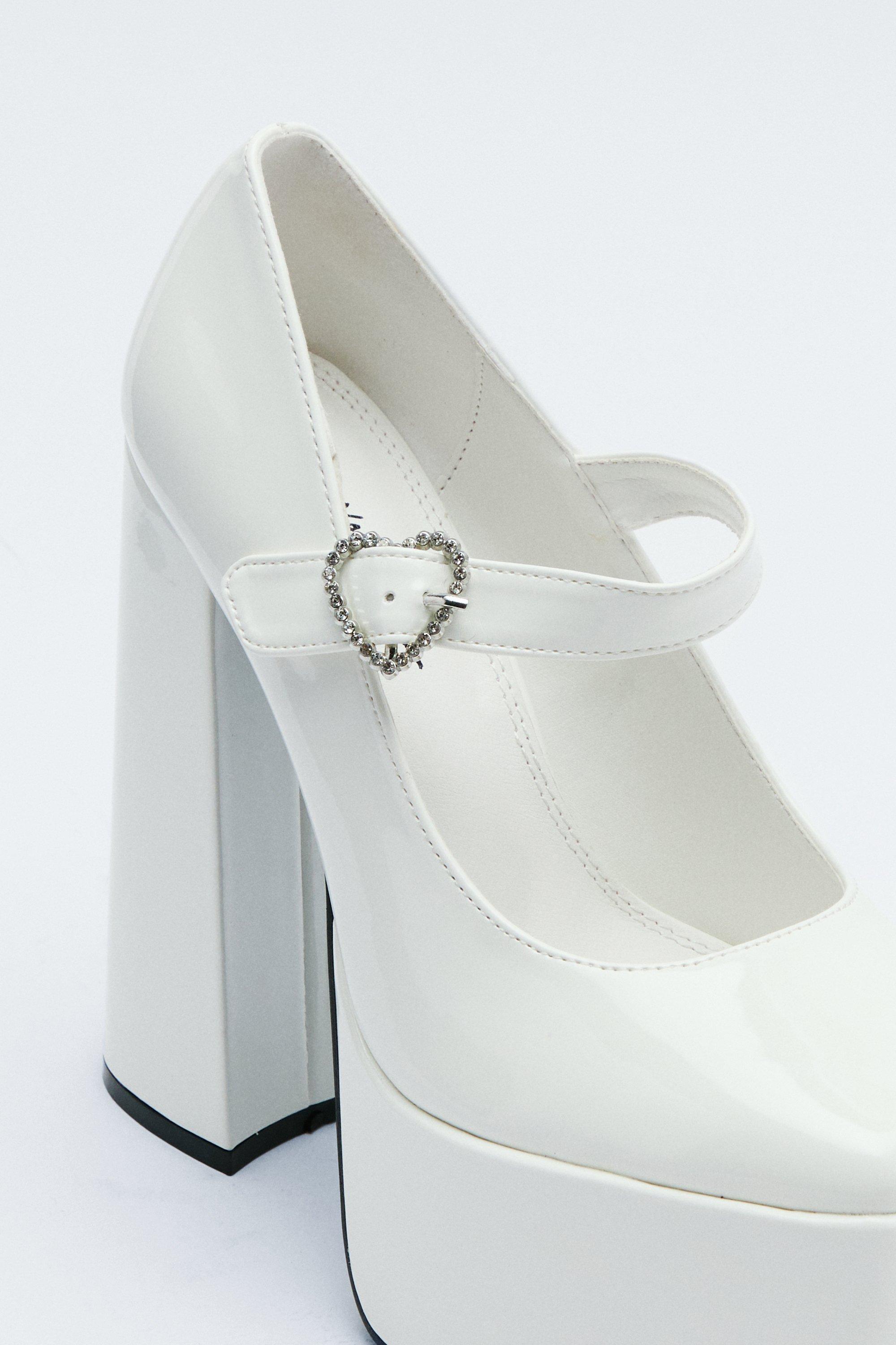 White platform mary online janes