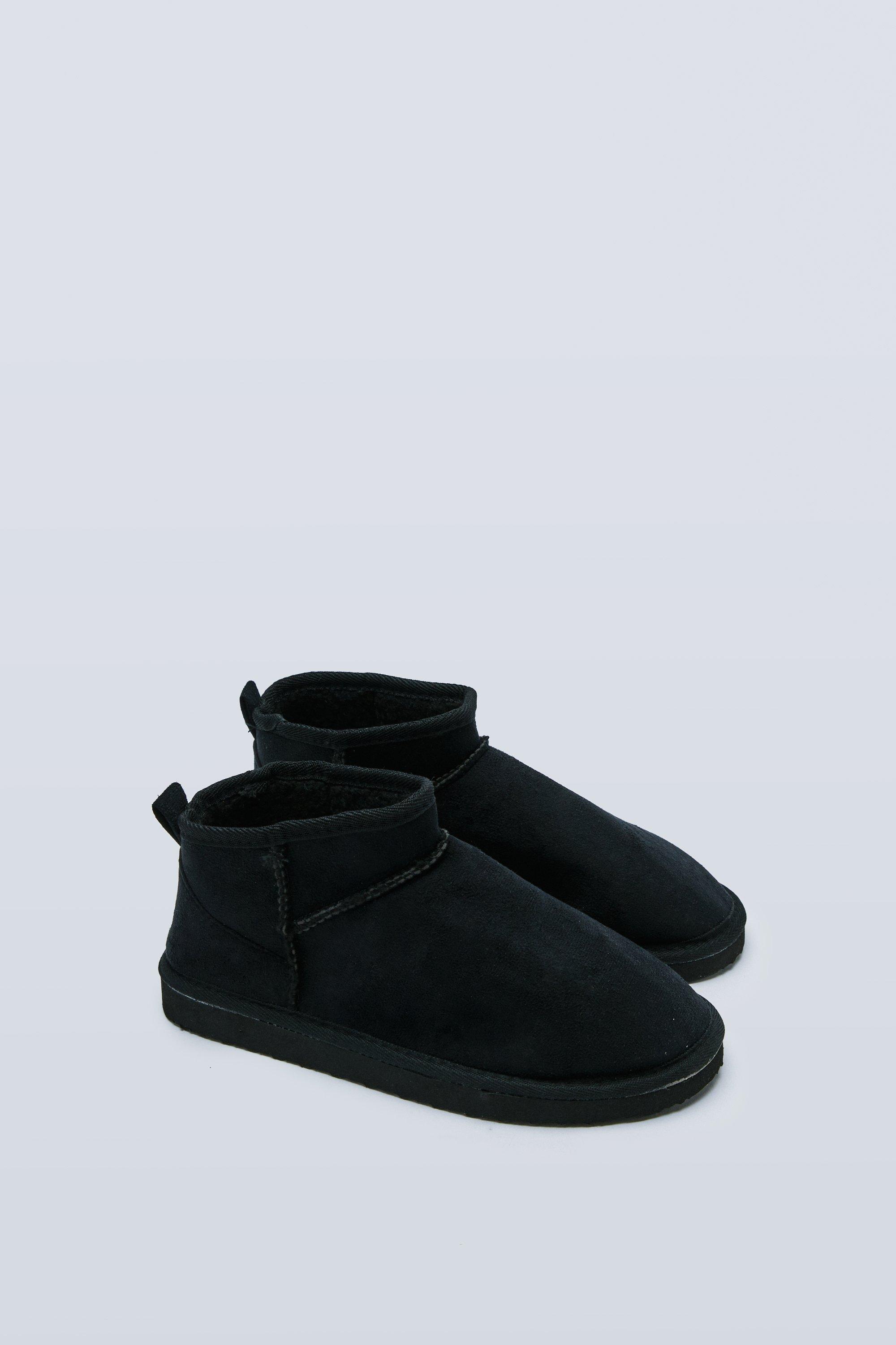 Faux suede 2024 slipper boots