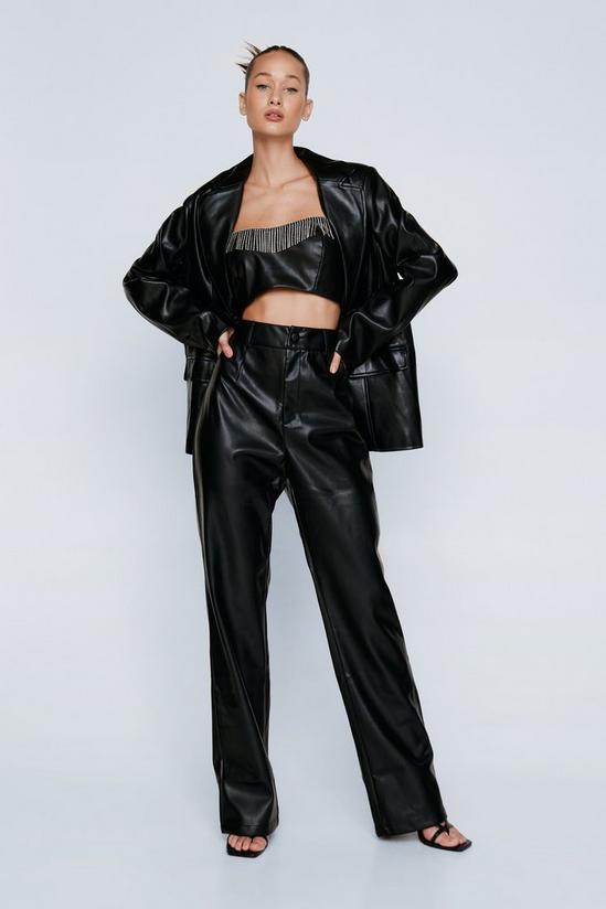 NastyGal Premium Faux Leather Trousers 1