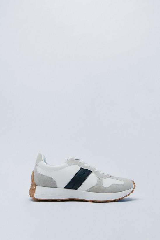 NastyGal Faux Leather And Suede Colorblock Sneakers 3