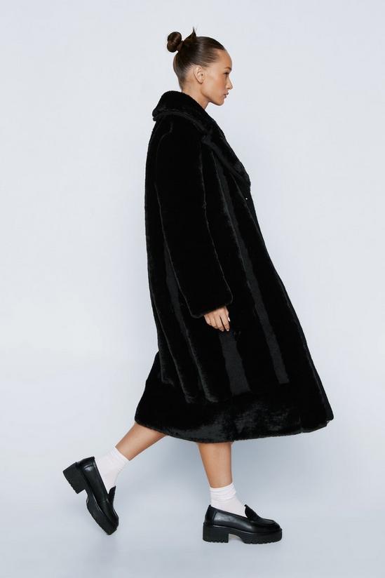 NastyGal Petite Faux Fur Panelled Wool Coat 2