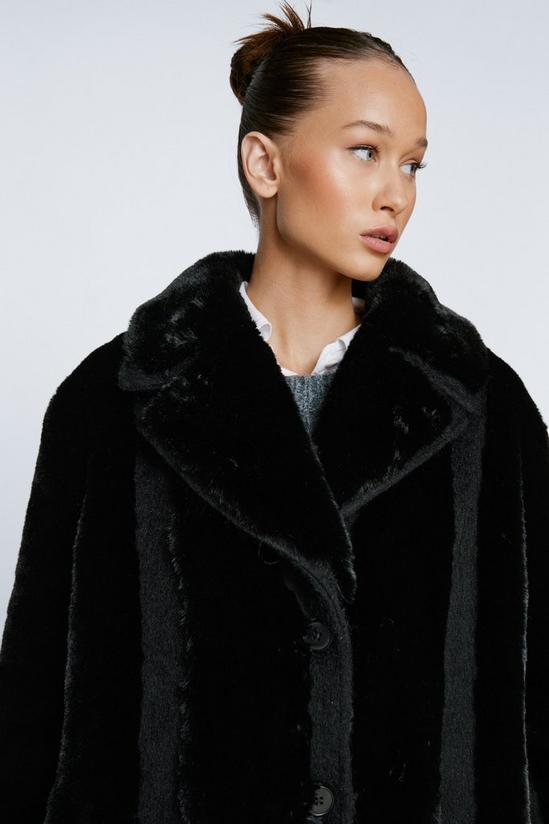 NastyGal Petite Faux Fur Panelled Wool Coat 3