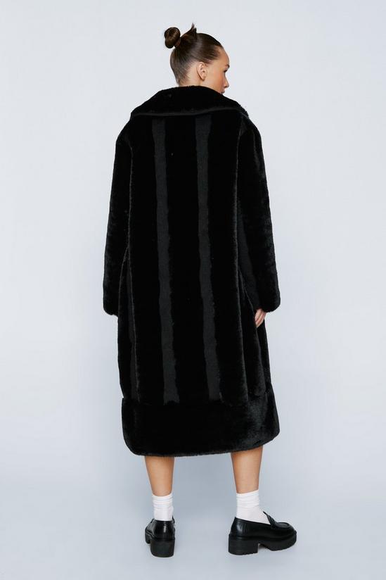 NastyGal Petite Faux Fur Panelled Wool Coat 4