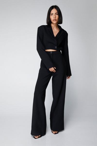 NastyGal black Tailored Cut Out Jumpsuit