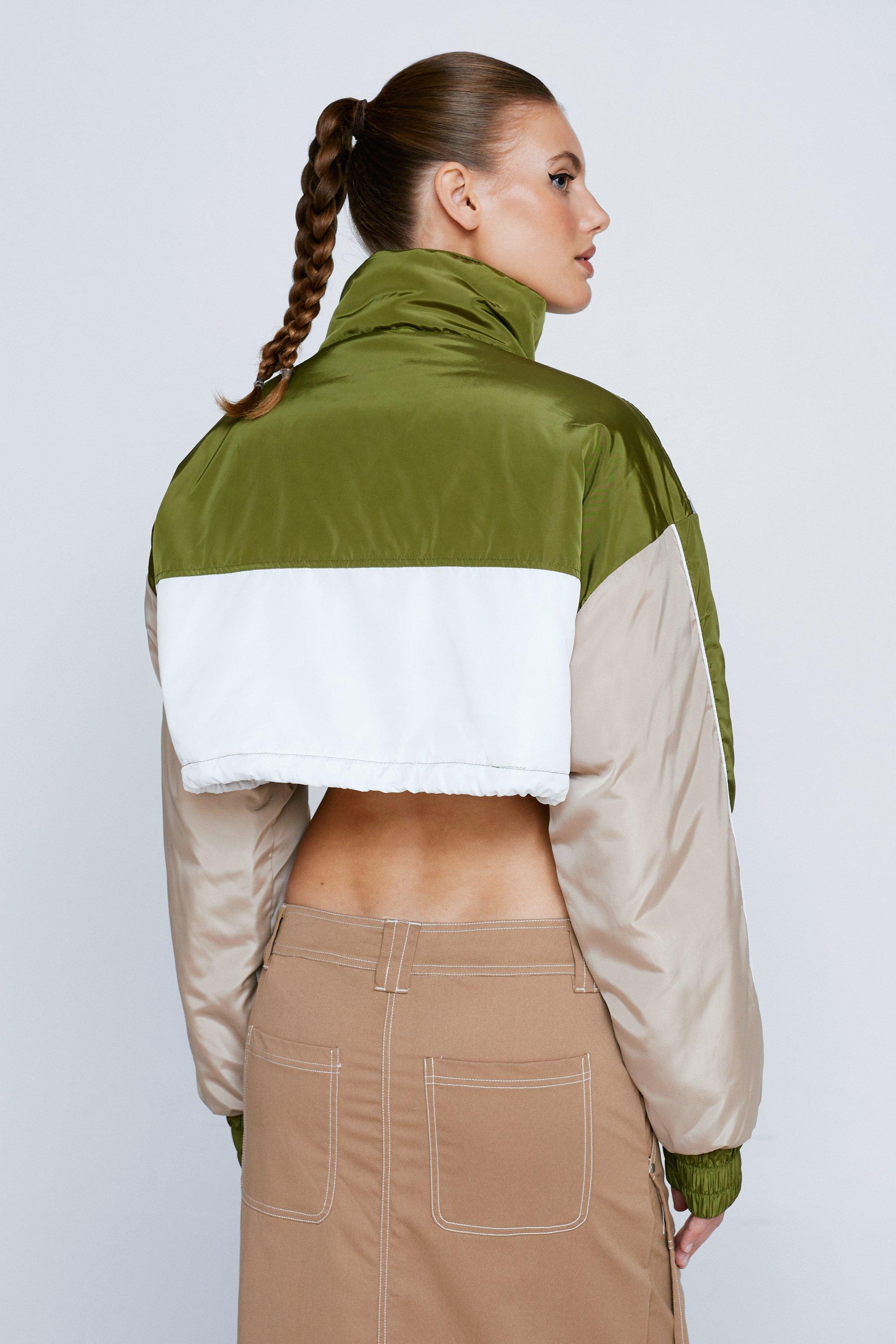 Cropped Puffer Jacket - Multi-color