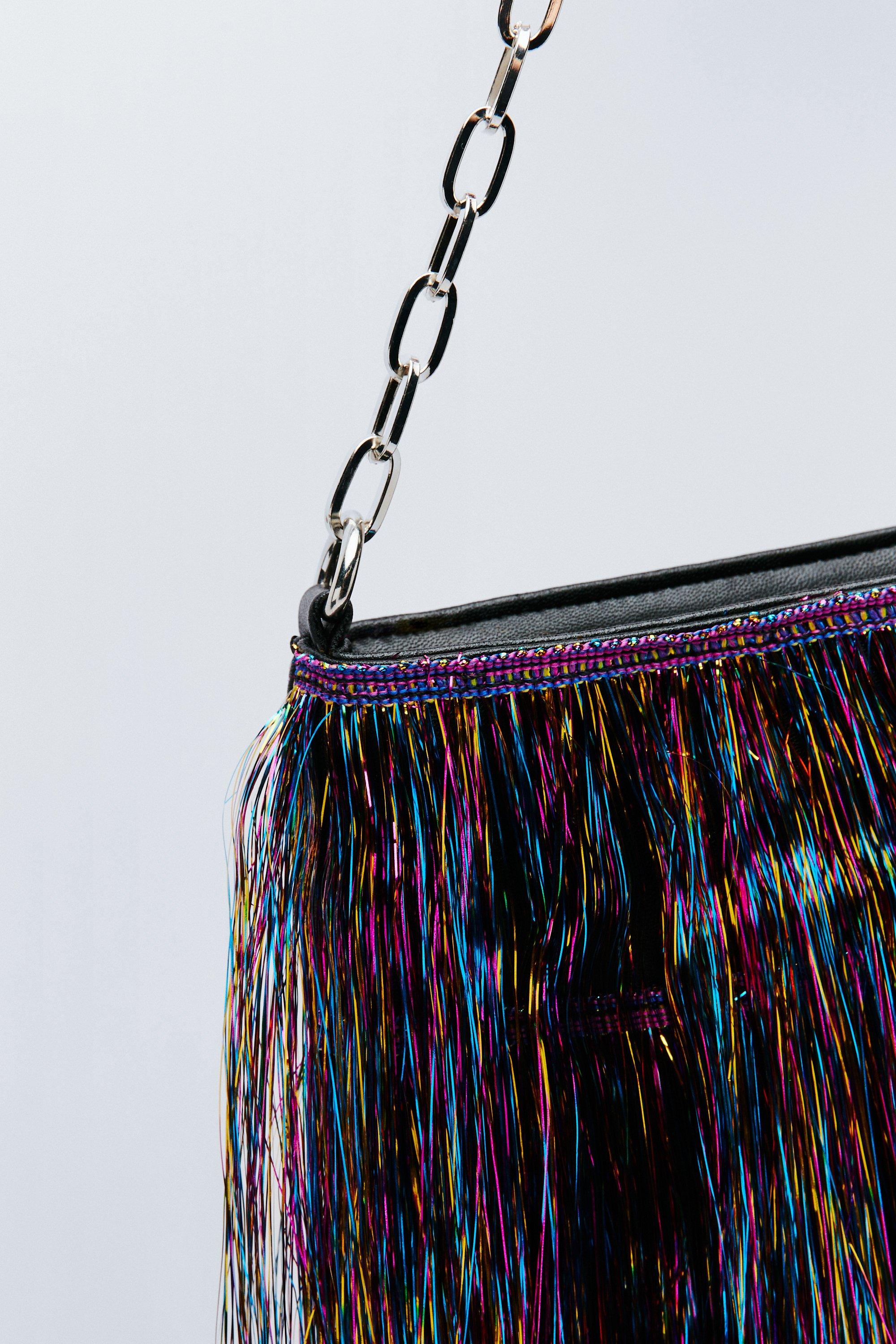 Black tassel hotsell shoulder bag