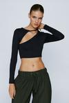 NastyGal Front Cut Out Detail Long Sleeved Top thumbnail 1