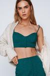 NastyGal Tailored Button Front Bralette Top thumbnail 1