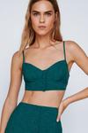 NastyGal Tailored Button Front Bralette Top thumbnail 3