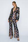 NastyGal Wave Sequin Single Breasted Cinched Blazer thumbnail 3