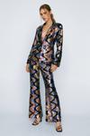 NastyGal Wave Sequin Flare Leg Trousers thumbnail 1