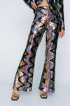 NastyGal Wave Sequin Flare Leg Trousers thumbnail 2
