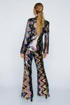 NastyGal Wave Sequin Flare Leg Trousers thumbnail 4